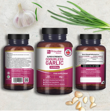 Load image into Gallery viewer, Premium Odourless Garlic Capsules - High Strength 45,000mg
